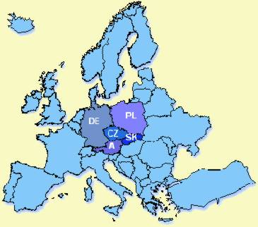 Mapa Eurpskej nie